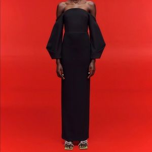 Solace London Lotta Maxi Dress in Black